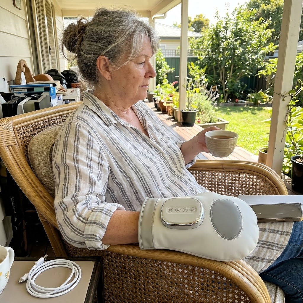 Amblewell WarmPress — cordless on the back verandah
