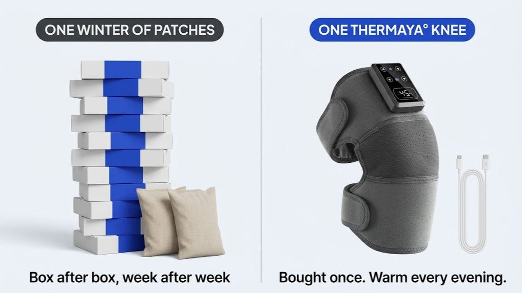One winter of patches versus one Thermaya° Knee