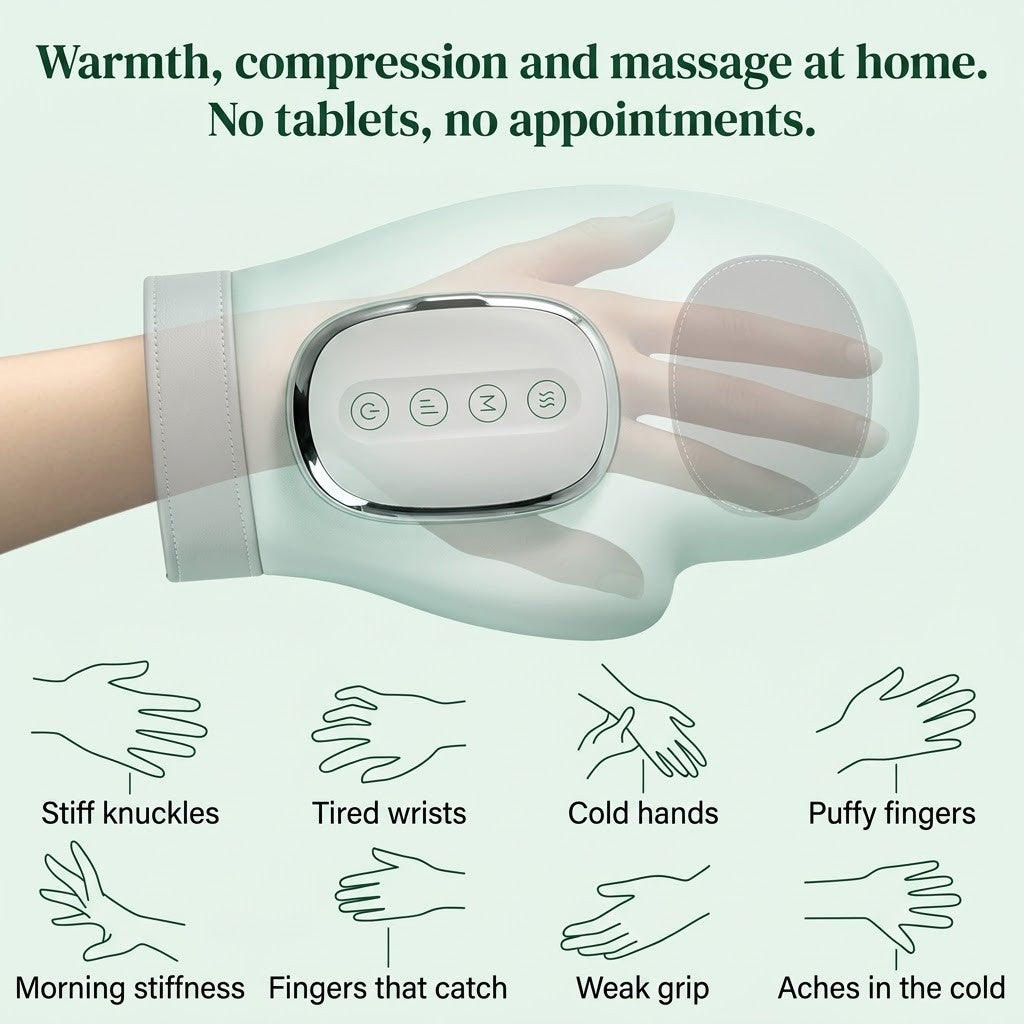 Amblewell WarmPress — gallery 2, at-home therapy render with eight icons