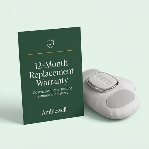 Amblewell 12-Month Replacement Warranty card